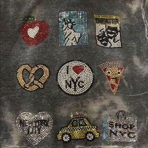 BUTTER zip up hoodie blinged out with NYC symbols